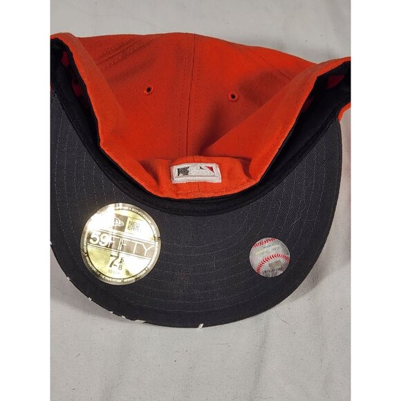 NOS Houston Astros New Era Flex Fit Cap Black & Orange 3d Embroidery sz M/L - Picture 5 of 9